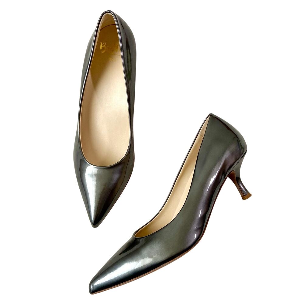 Butter Italy Metallic Leather Kitten Heels